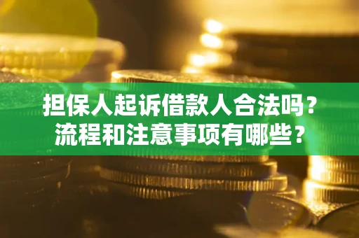 北京担保人起诉借款人合法吗？流程和注意事项有哪些？