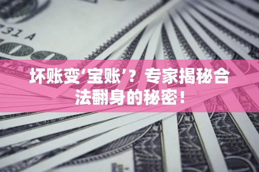 北京坏账变‘宝账’？专家揭秘合法翻身的秘密！