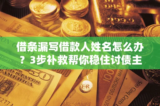 北京借条漏写借款人姓名怎么办？3步补救帮你稳住讨债主动权