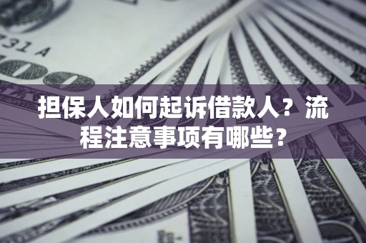 北京担保人如何起诉借款人？流程注意事项有哪些？